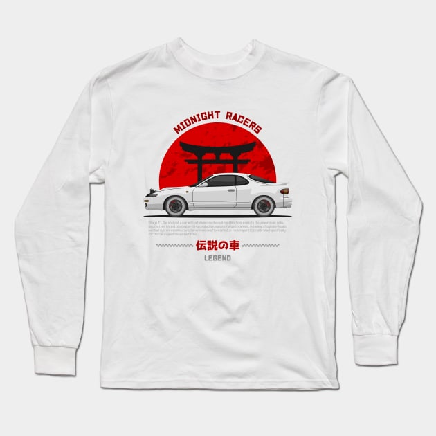 Tuner White MK5 Celica Superior JDM Long Sleeve T-Shirt by GoldenTuners